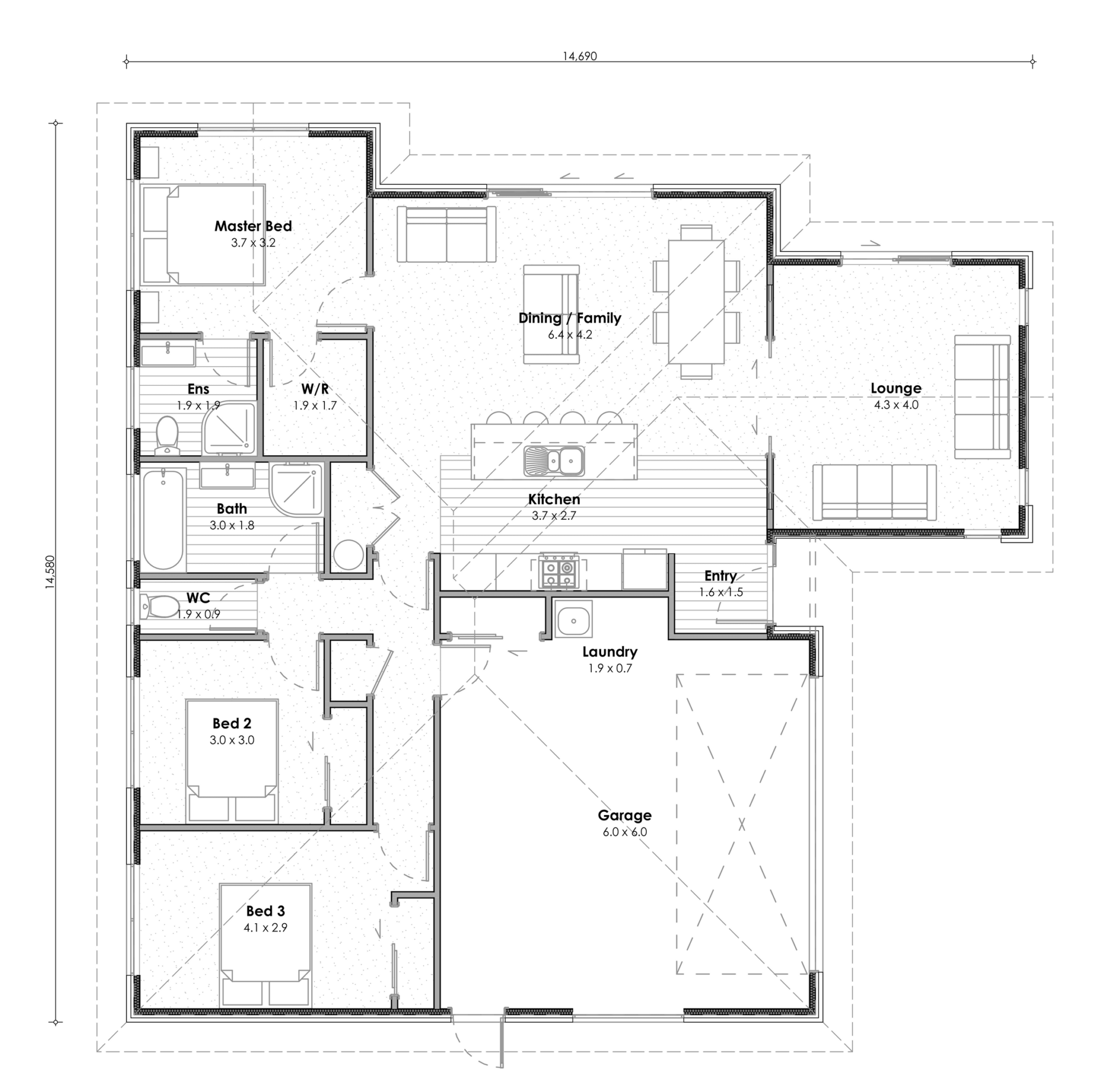 Featherston House Plan 171 sqm, 3 bedrooms, 2 bathrooms Highmark